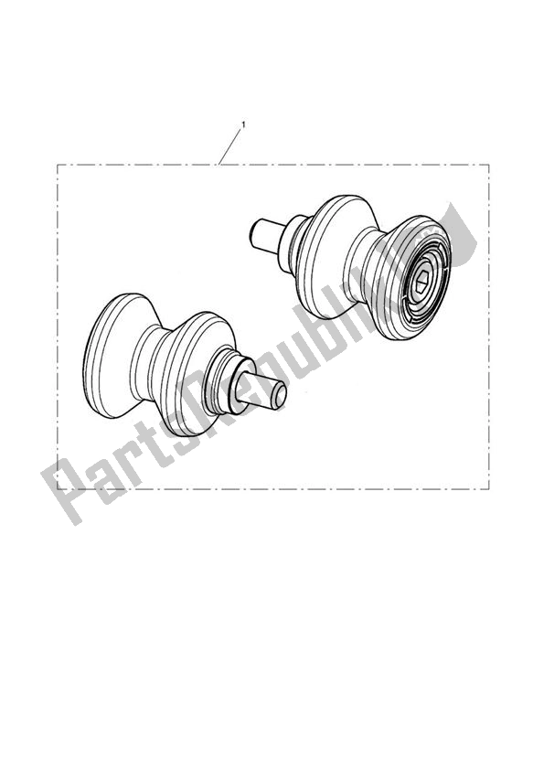 Todas las partes para Paddock Stand Bobbin Kit, Type 1 de Triumph Street Triple VIN 560477 > 675 2013 - 2016