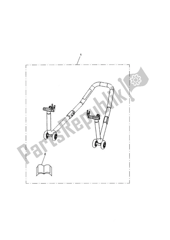 All parts for the Paddock Stand, Rear of the Triumph Street Triple VIN 560477 > 675 2013 - 2016