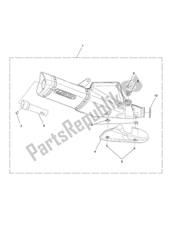 Todas las partes para Silencer Assy, Arrow de Triumph Street Triple VIN 560477 > 675 2013 - 2016