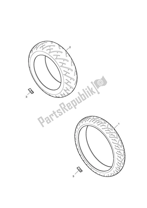 All parts for the Tyres, Valves & Balance Weights of the Triumph Street Triple VIN 560477 > 675 2013 - 2016