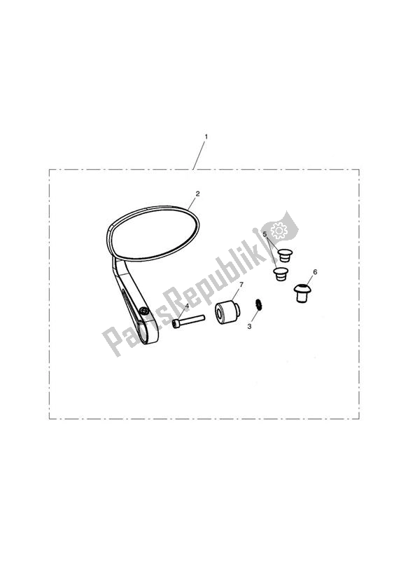 All parts for the Bar End Mirror Kit, Black Anodised - 471042 > of the Triumph Street Triple R 675 2010 - 2012
