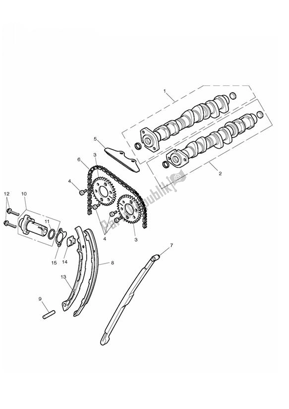 Wszystkie części do Camshaft & Camshaft Drive Eng No 508232 > Triumph Street Triple R 675 2010 - 2012