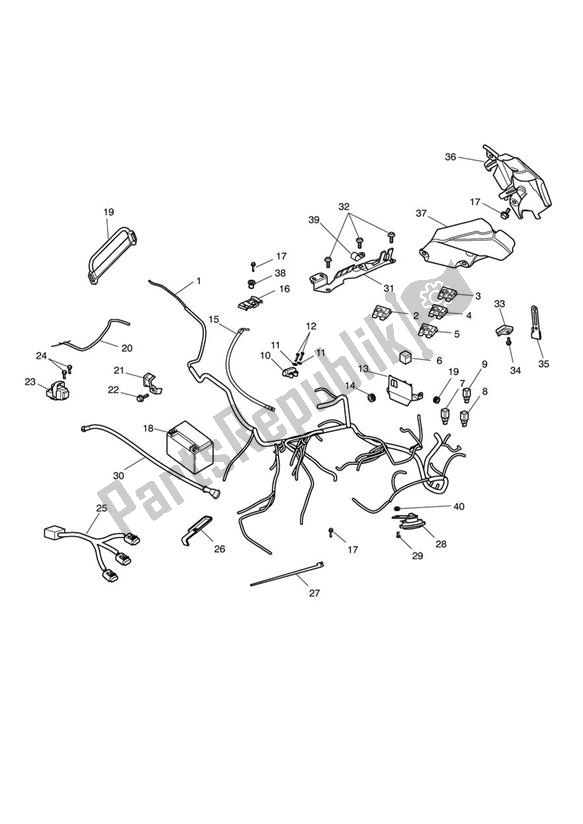 All parts for the Electrical Equipment of the Triumph Street Triple R 675 2010 - 2012