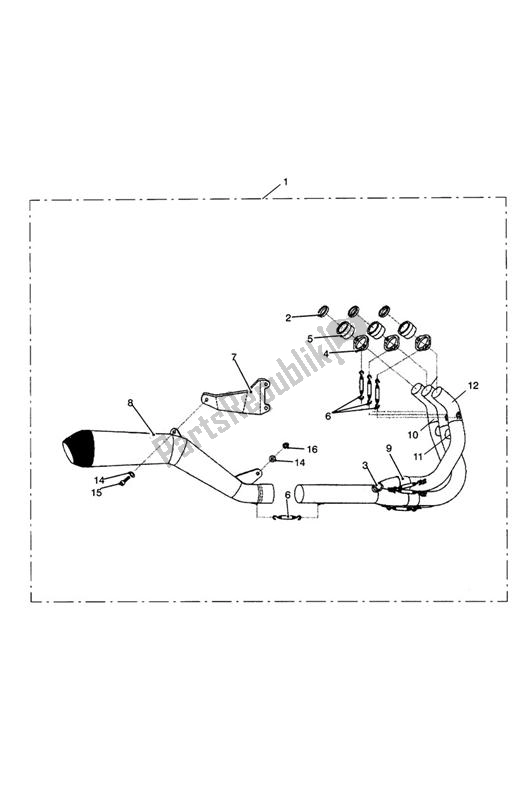 Wszystkie części do Exhaust System, Arrow 3:1 Triumph Street Triple R 675 2010 - 2012