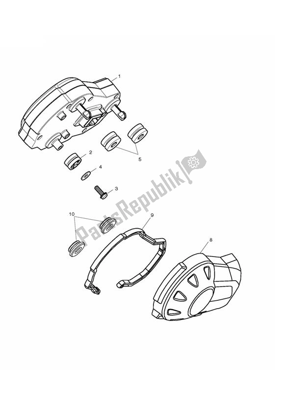 Alle onderdelen voor de Instrumenten van de Triumph Street Triple R 675 2010 - 2012