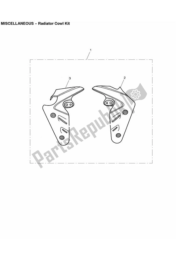 Todas las partes para Radiator Cowl Kit de Triumph Street Triple R 675 2010 - 2012