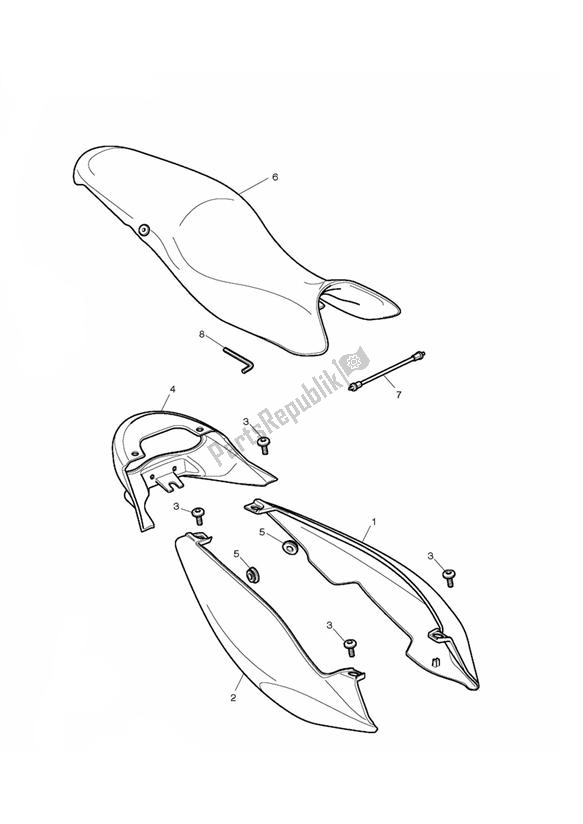 Todas las partes para Carrocería Trasera Y Asiento de Triumph Street Triple R 675 2010 - 2012