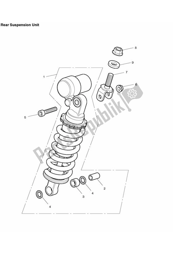 Wszystkie części do Tylne Zawieszenie Triumph Street Triple R 675 2010 - 2012