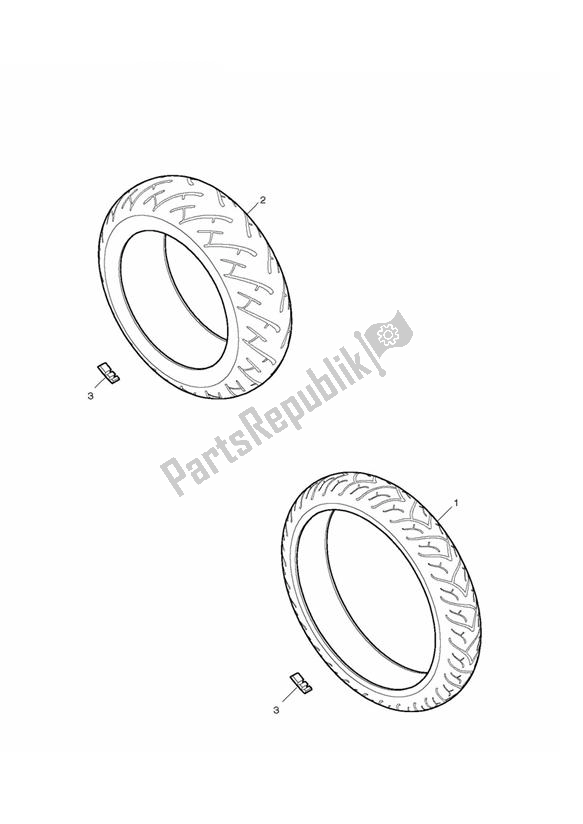 Todas las partes para Neumáticos, Válvulas Y Contrapesos de Triumph Street Triple R 675 2010 - 2012