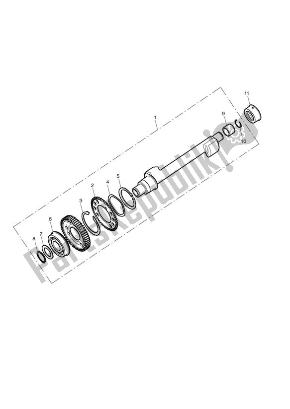 All parts for the Balancer of the Triumph Street Triple R VIN: 560477-806645 675 2013 - 2016