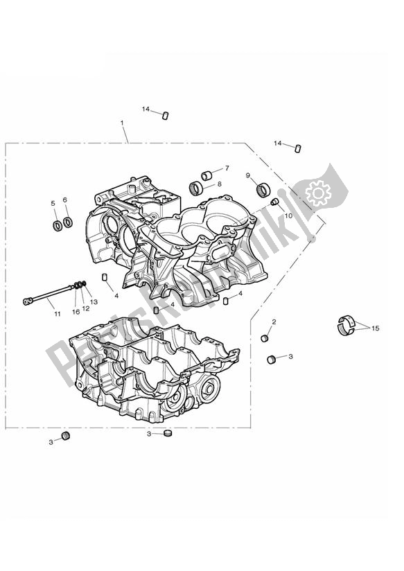 All parts for the Crankcase & Fittings of the Triumph Street Triple R VIN: 560477-806645 675 2013 - 2016