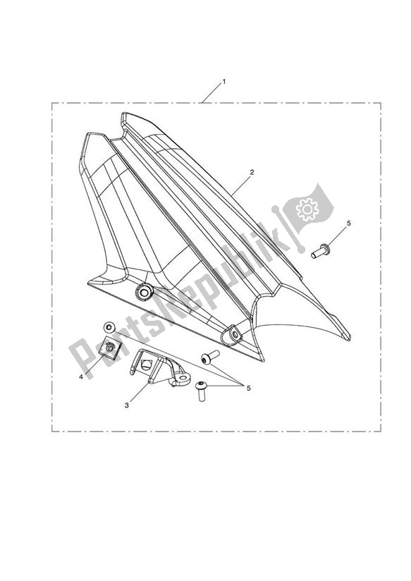 All parts for the Hugger Kit of the Triumph Street Triple R VIN: 560477-806645 675 2013 - 2016