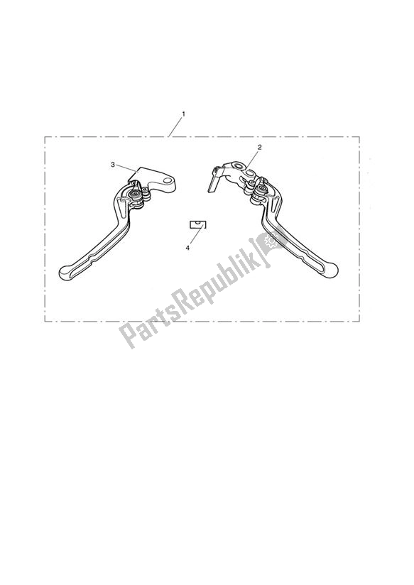 All parts for the Lever Kit, Adj, Radial, Long of the Triumph Street Triple R VIN: 560477-806645 675 2013 - 2016