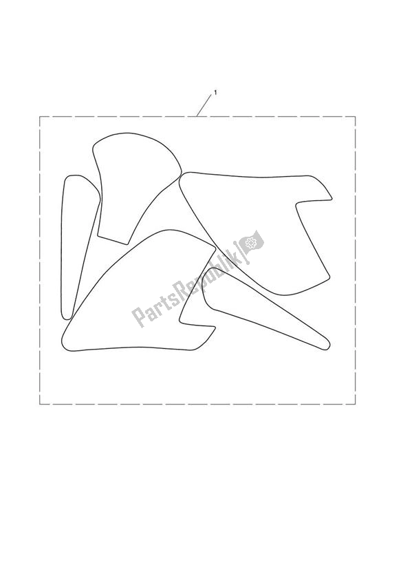 All parts for the Paint Protection Kit, Gloss of the Triumph Street Triple R VIN: 560477-806645 675 2013 - 2016