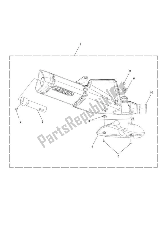 Wszystkie części do Silencer Assy, Arrow Triumph Street Triple R VIN: 560477-806645 675 2013 - 2016