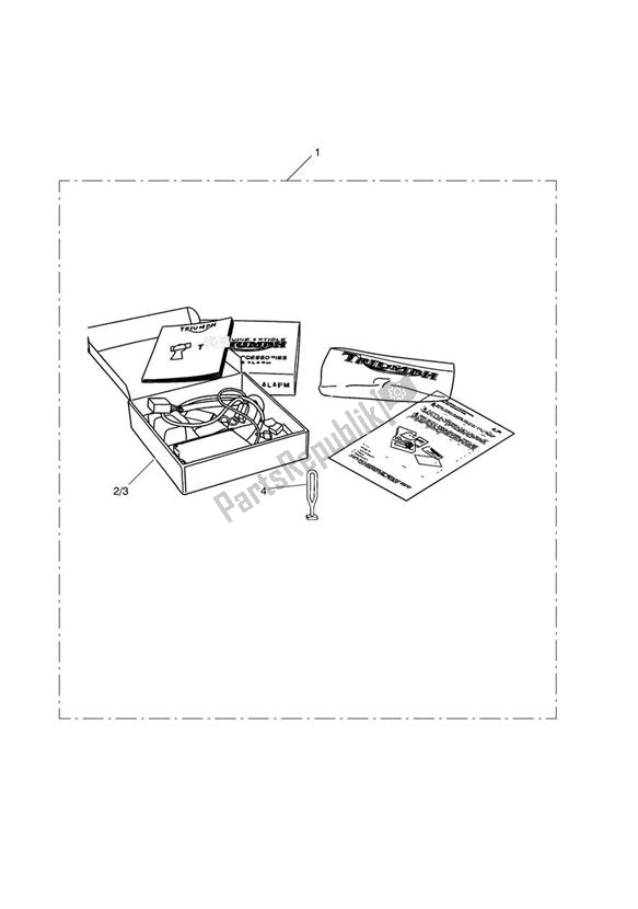 All parts for the Alarm Kit, S4, Sra Approved of the Triumph Street Triple R VIN: > 560476 675 2008 - 2012