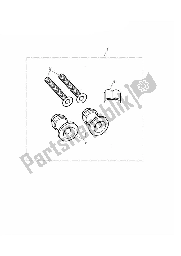 Wszystkie części do Anodised Paddock Stand Bobbins Kit, Black Triumph Street Triple R VIN: > 560476 675 2008 - 2012