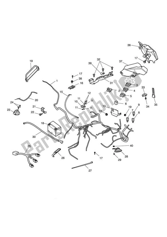 All parts for the Electrical Equipment of the Triumph Street Triple R VIN: > 560476 675 2008 - 2012