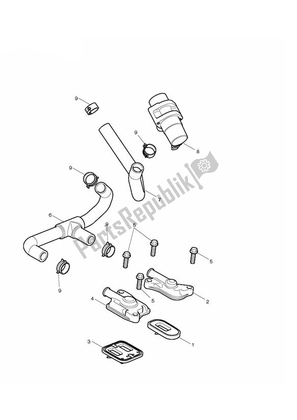 All parts for the Emissions Control of the Triumph Street Triple R VIN: > 560476 675 2008 - 2012