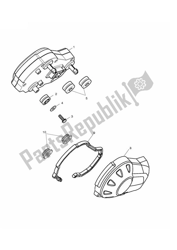 All parts for the Instruments of the Triumph Street Triple R VIN: > 560476 675 2008 - 2012