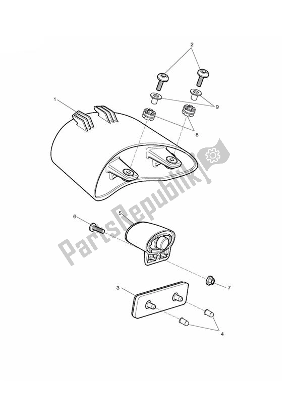 All parts for the Rear Light of the Triumph Street Triple R VIN: > 560476 675 2008 - 2012