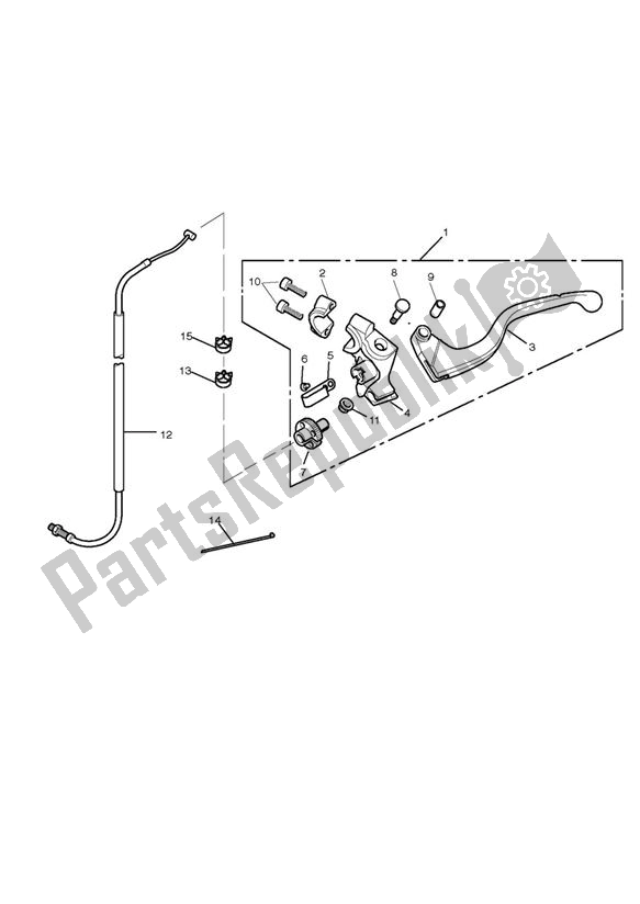 Tutte le parti per il Comandi Della Frizione del Triumph Street Triple VIN: < 560476 675 2009 - 2012