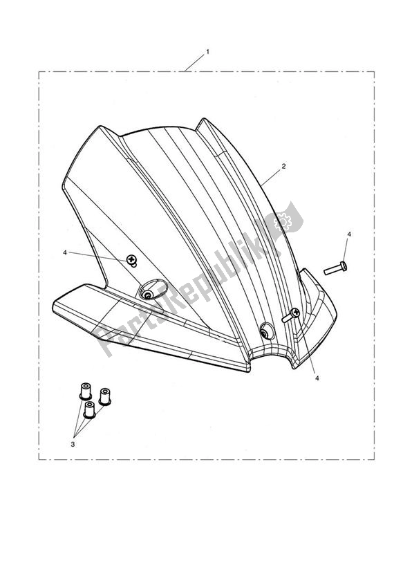 Tutte le parti per il Flyscreen Visor Kit - 480782 > del Triumph Street Triple VIN: < 560476 675 2009 - 2012