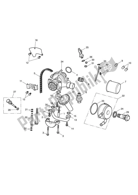 Todas las partes para Accionamiento De Bomba De Aceite de Triumph Street Triple VIN: < 560476 675 2009 - 2012