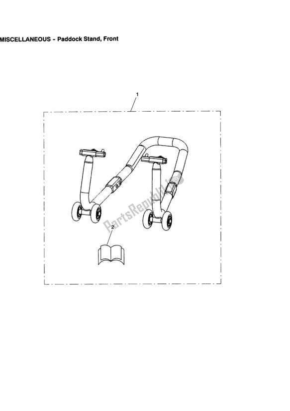 Tutte le parti per il Paddock Stand, Front del Triumph Street Triple VIN: < 560476 675 2009 - 2012