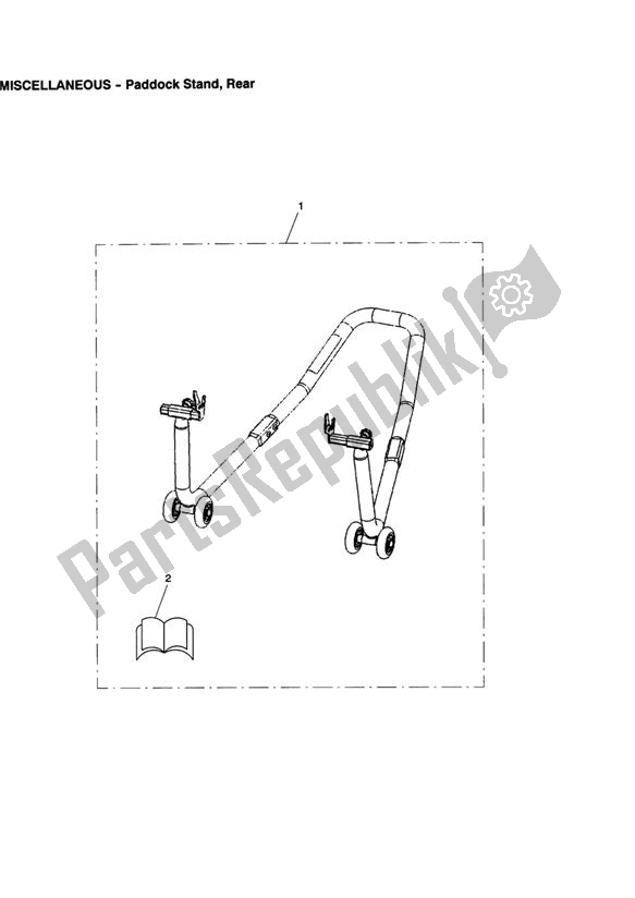 Tutte le parti per il Paddock Stand, Rear del Triumph Street Triple VIN: < 560476 675 2009 - 2012