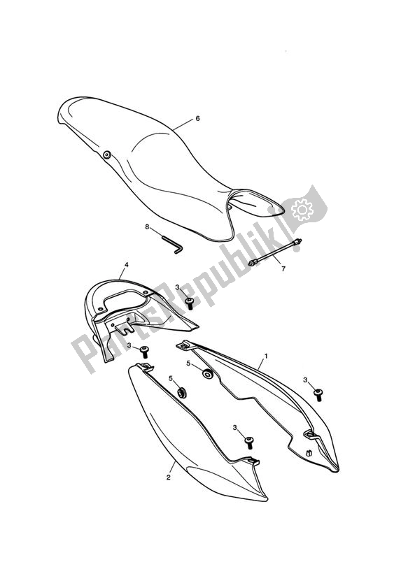 Toutes les pièces pour le Carrosserie Et Siège Arrière du Triumph Street Triple VIN: < 560476 675 2009 - 2012