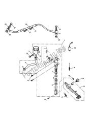 rear brake master cylinder, reservoir & pedal