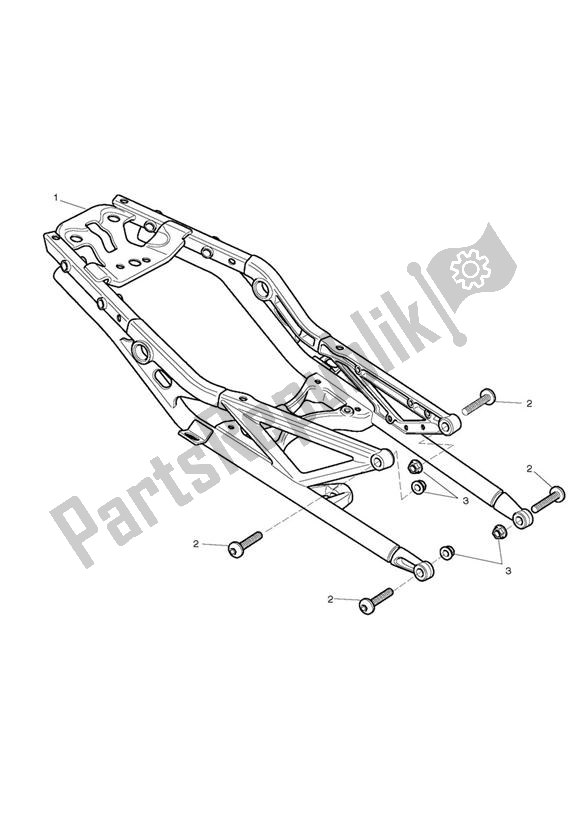 Alle onderdelen voor de Achterste Subframe En Hulpstukken van de Triumph Street Triple VIN: < 560476 675 2009 - 2012