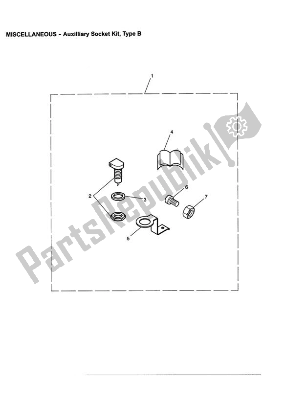 Alle onderdelen voor de Auxilliary Socket Kit, Type B van de Triumph Thruxton 900 2005 - 2007