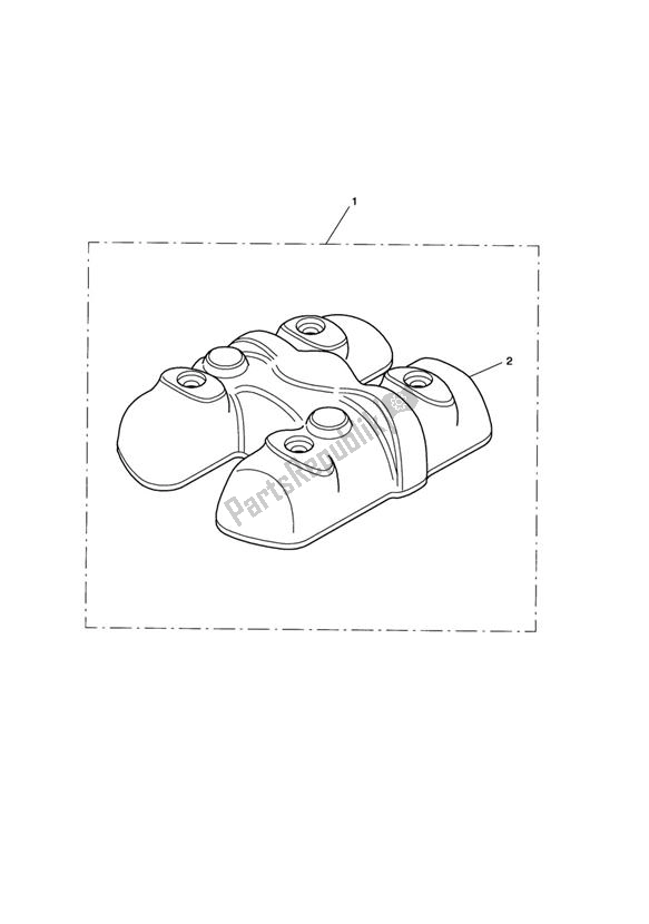 All parts for the Cam Cover Kit, Coloured of the Triumph Thruxton 900 2005 - 2007