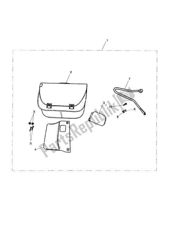 Wszystkie części do City Bag Kit, Lh Triumph Thruxton 900 2005 - 2007