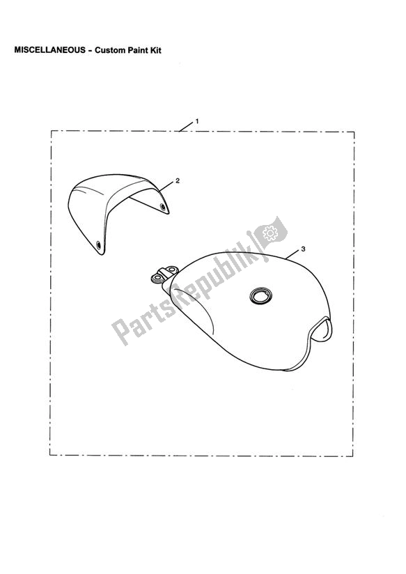 All parts for the Custom Paint Kit of the Triumph Thruxton 900 2005 - 2007