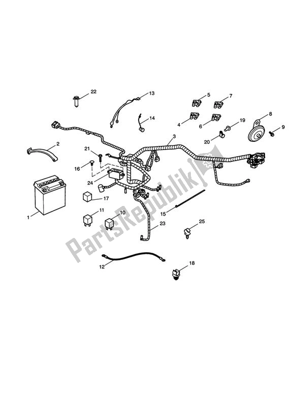 All parts for the Electrical Equipment of the Triumph Thruxton 900 2005 - 2007