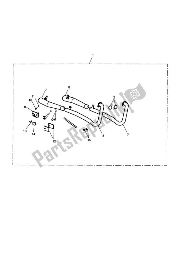 All parts for the Exhaust System Assy, Arrow 2:2 of the Triumph Thruxton 900 2005 - 2007