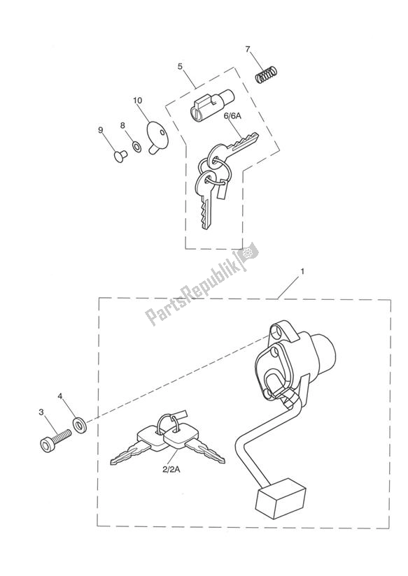 Todas las partes para Ignition Switch & Steering Lock de Triumph Thruxton 900 2005 - 2007