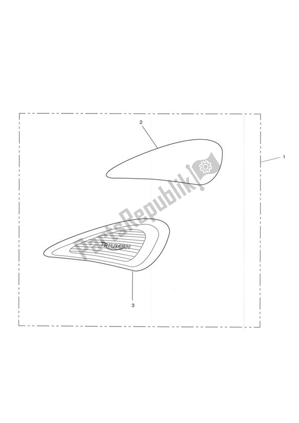 Todas las partes para Rodilleras de Triumph Thruxton 900 2005 - 2007