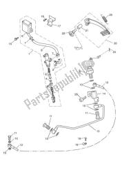 rear brake master cylinder, reservoir & pedal