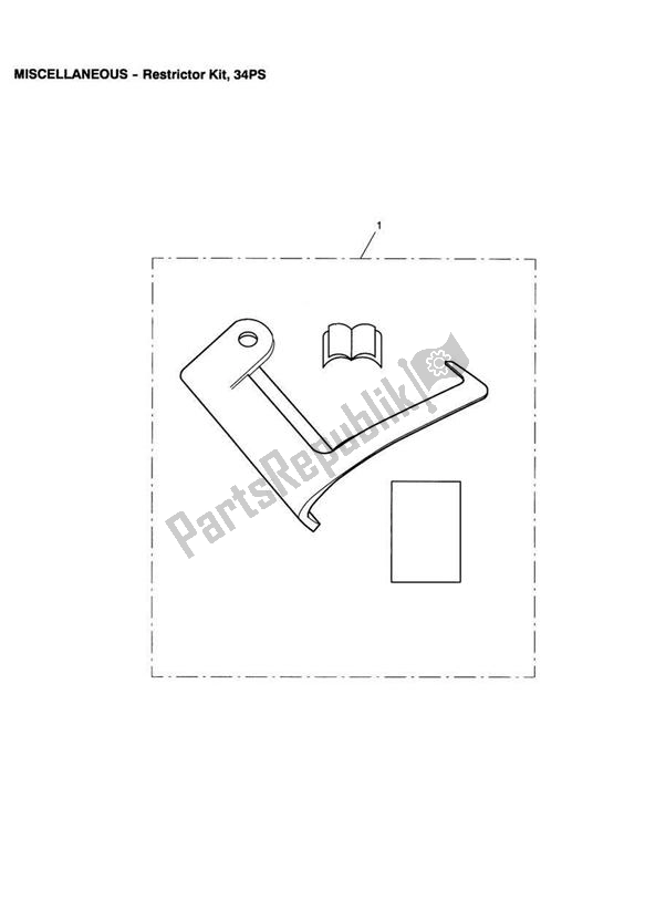 All parts for the Restrictor Kit, 34ps of the Triumph Thruxton 900 2005 - 2007