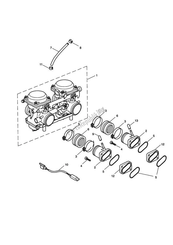 Todas las partes para Carburadores de Triumph Thruxton 900 Carburettor 2005 - 2007