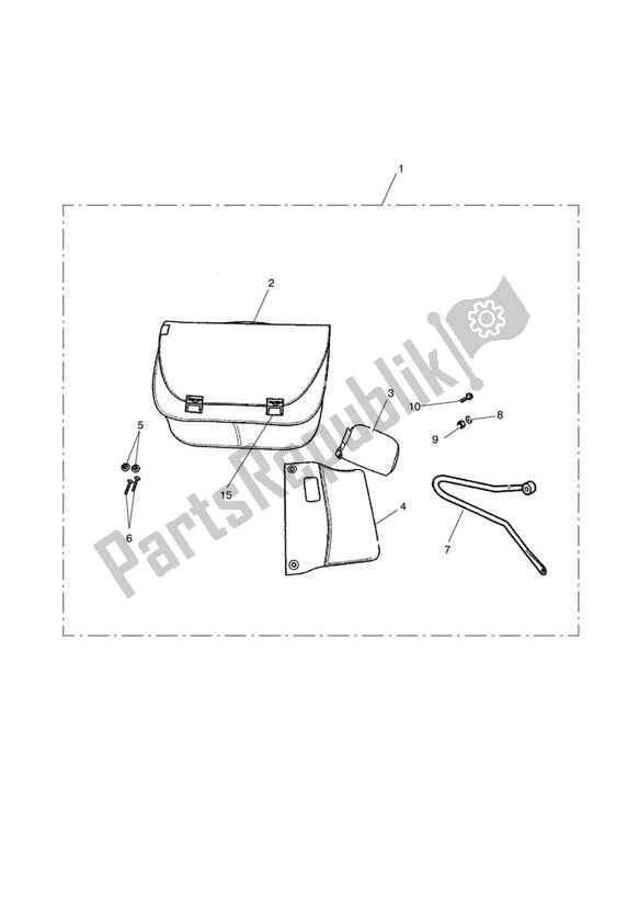 Tutte le parti per il City Bag Kit, Rh del Triumph Thruxton 900 Carburettor 2005 - 2007