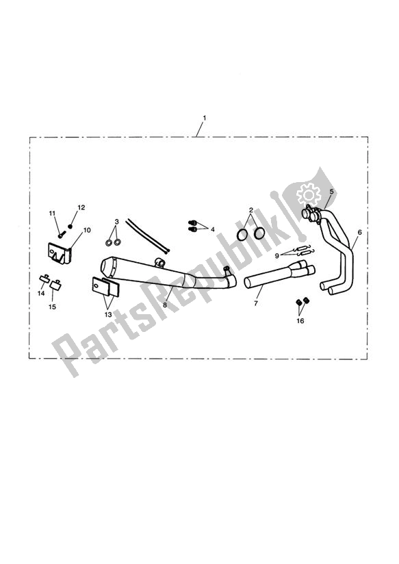 Todas las partes para Exhaust System Assy, Arrow 2:1 de Triumph Thruxton 900 Carburettor 2005 - 2007