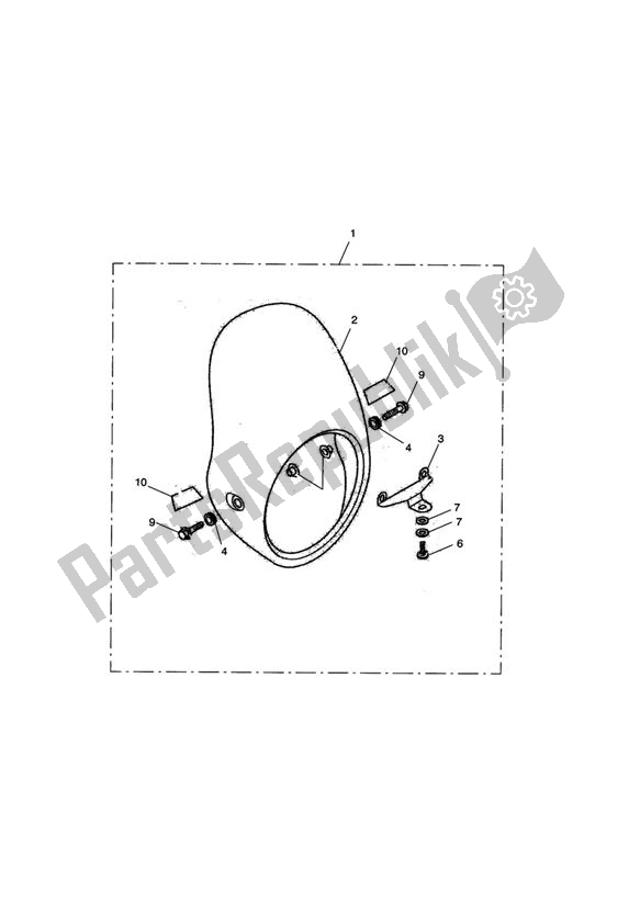 Tutte le parti per il Flyscreen Kit, Solid Gold Stripe del Triumph Thruxton 900 Carburettor 2005 - 2007