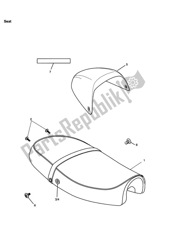 Tutte le parti per il Posto A Sedere del Triumph Thruxton 900 Carburettor 2005 - 2007