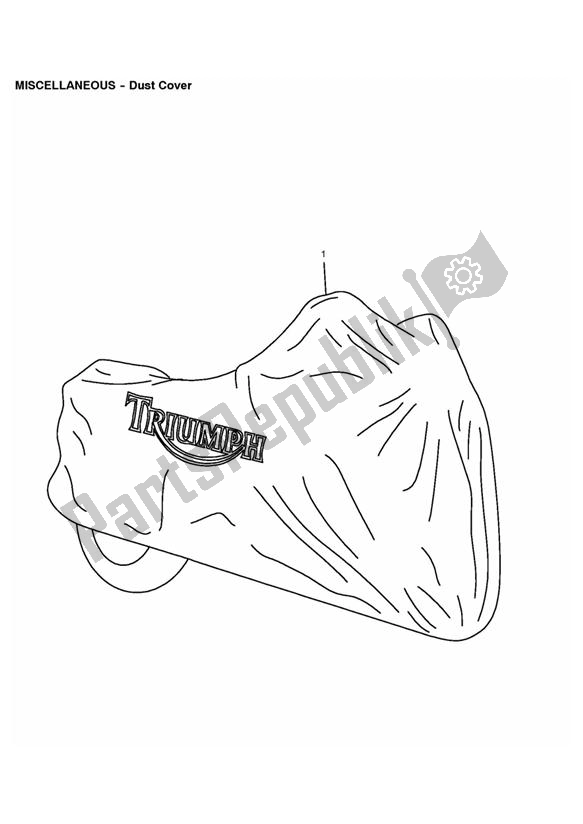 All parts for the Dust Cover of the Triumph Thruxton 900 EFI 2008 - 2010