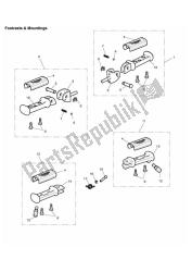 apoios para os pés e montagens